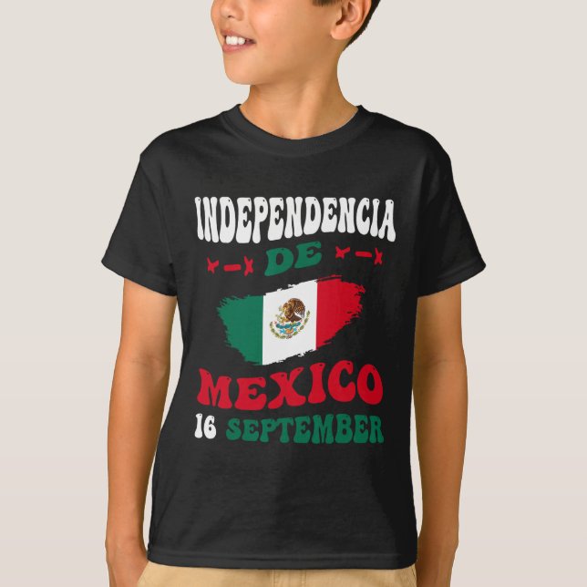 De Mexiko Flagga Pride Mexikanska Independence day T Shirt (Framsida)