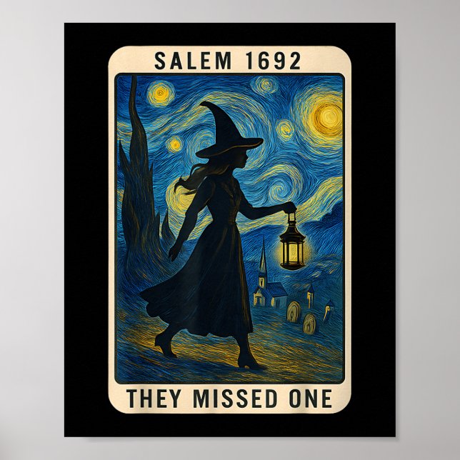 De missade en Tarot Van Gogh Salem 1692 Hallowee Poster (Framsidan)