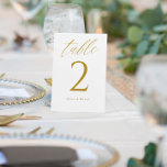De moderna Elegant-Bordsnumren Guld Bröllop Bordsnummer<br><div class="desc">Bordsnumren elegant och Modern Guld Bröllop - dessa bordsnummer i elegant bröllop har ett romantiskt kalligrafiskt skript för guld. Byt namn och lägg till en enskild i kundvagnen.</div>