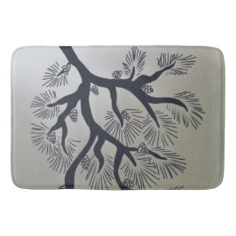 De moderna gräs-träd och gräs-konerna badrumsmatta