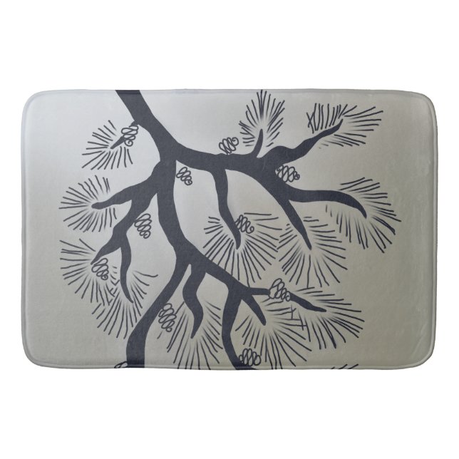 De moderna gräs-träd och gräs-konerna badrumsmatta (Framsidan)