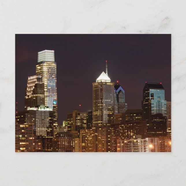 De moderna skyscraperna Philadelphia i centrala st Vykort (Framsida)