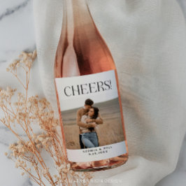 De moderna Stollig-märkena med minimala Bröllop Vi Vinflaska Etikett