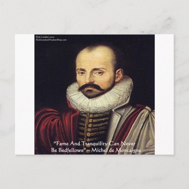 de Montaigne "Sängkamrater" Visdomspresenter Vykort (Framsida)