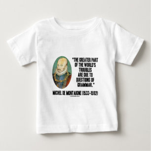 de Montaigne Värld besvärar ifrågasätter av T-shirt
