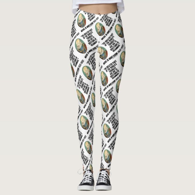 De Montaigne World's Troubles Affairs of Grammar Leggings (Framsida)
