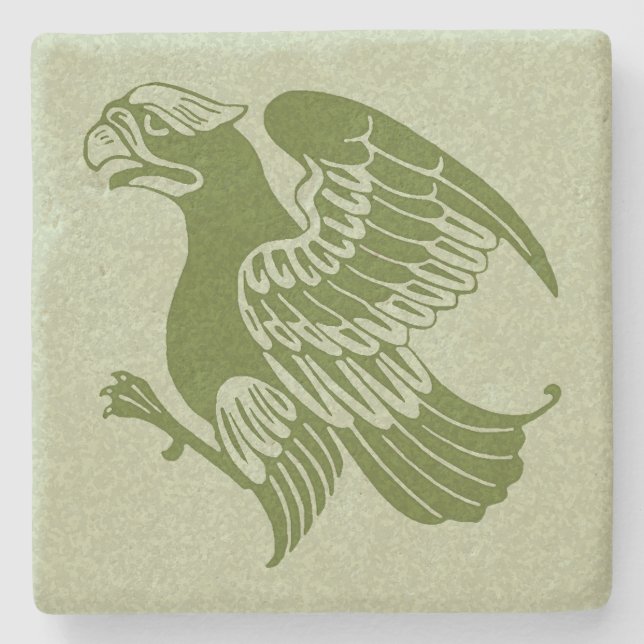 De Morgan's Eagle Marble Stone Underlägg (Framsidan)