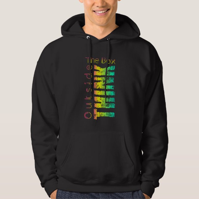de motivación en multicolor hoodie (Framsida)