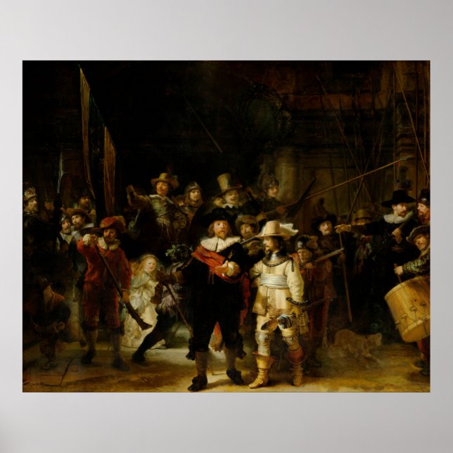 De Nachtwacht, Rembrandt Poster (Framsidan)
