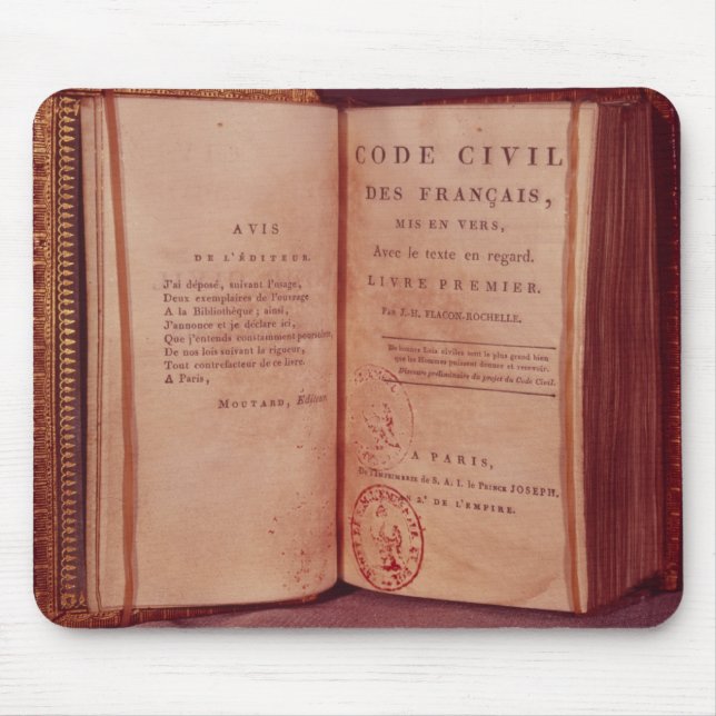 De Napoleonic kodifierar Musmatta (Framsidan)