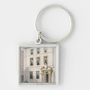 De nya beklär av målareStainers Hall, 1850 Fyrkantig Silverfärgad Nyckelring