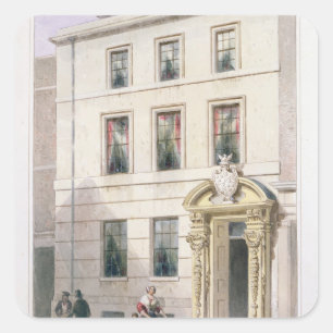 De nya beklär av målareStainers Hall, 1850 Fyrkantigt Klistermärke