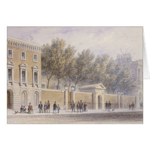 De nya hänrycker till specerihandlare Hall, 1854 Hälsningskort