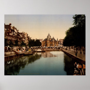 De nya marknadsför och börsen Amsterdam Poster