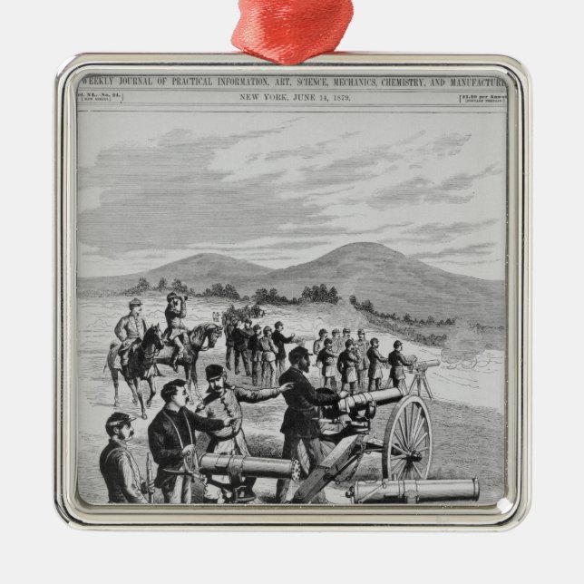 De nya modellerar det Gatling vapnet Julgransprydnad Metall (Framsidan)