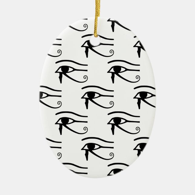 De Öga om Horus Mönster Julgransprydnad Keramik (Framsidan)