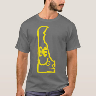 DE Ögon Delaware Grunge Smiling Ansikte Black Back T Shirt
