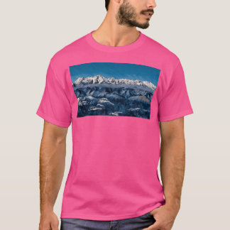 De olympiska vinterbergen (polsk konst), långa t shirt
