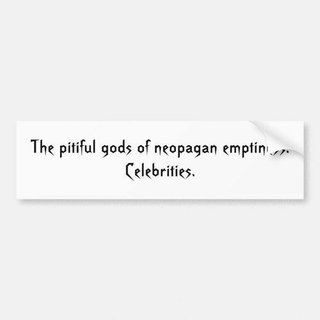De ömkansvärda gudarna av den neopagan tomheten: bildekal (Framsidan)