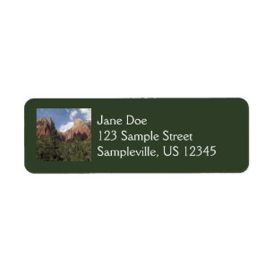 De patriarkers domstol II vid Zion National Park Returadress Etikett
