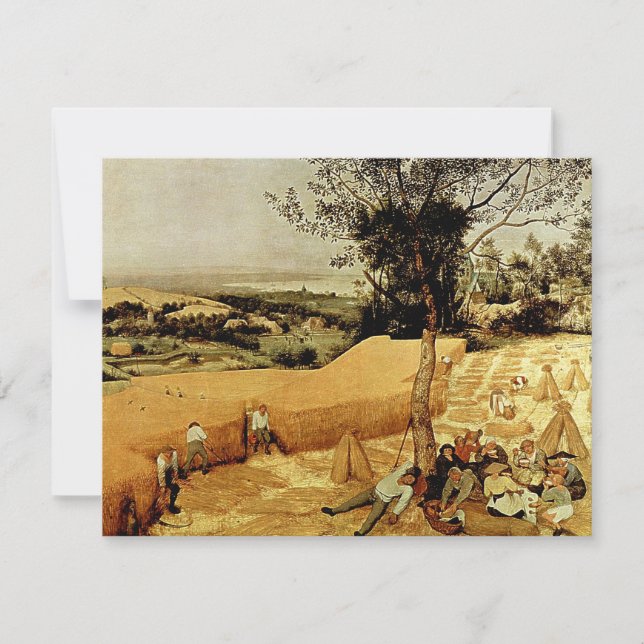 De Pieter Bruegels harvestersna (1565) Inbjudningar (Framsida)