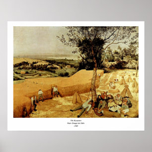De Pieter Bruegels harvestersna (1565) Poster
