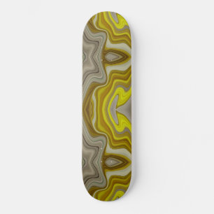 de pintura amarilla con beige mini skateboard bräda 18,5 cm