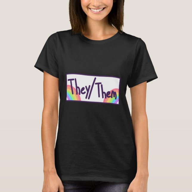 De pronouns Card T Shirt (Framsida)