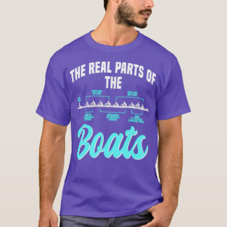 De reella delarna av båtarna som roterar t shirt