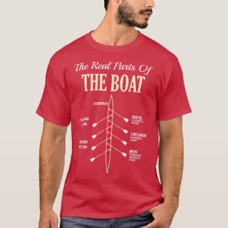 De reella delarna av Boat Funny Roring Boating Ka T Shirt