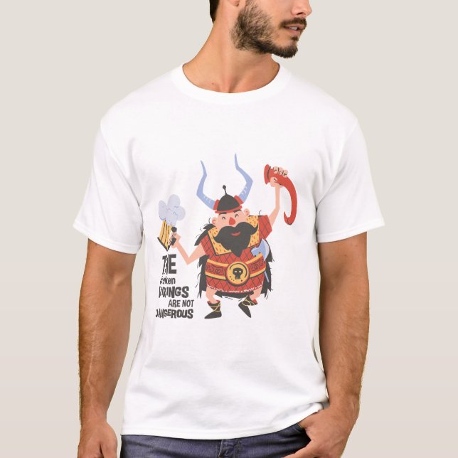 De rinnande vikningarna är inte farliga - T-Shirt (Framsida)