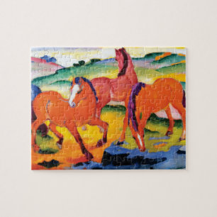 De röda hästarna av Franz Marc Pussel