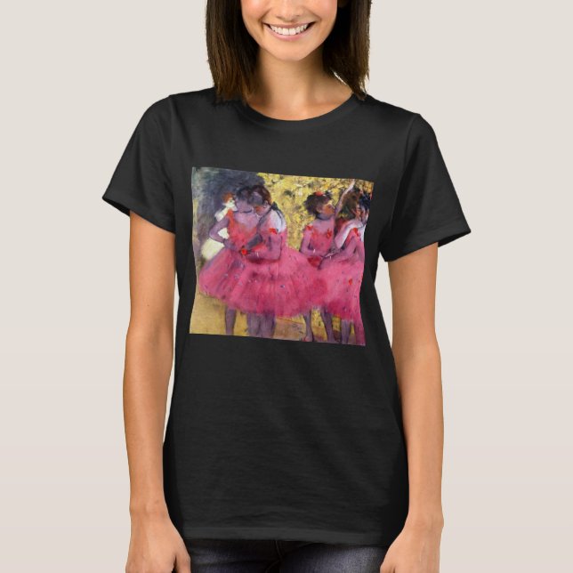 De rosa dansarna, före baletten av Edgar Degas T Shirt (Framsida)