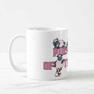 De rosa fårmuggarna och steinsna kaffemugg