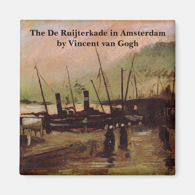 De Ruijterkade i Amsterdam av Vincent van Gogh Magnet (Framsidan)