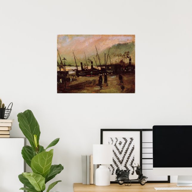 De Ruijterkade i Amsterdam av Vincent van Gogh Poster (Hemmakontoret)