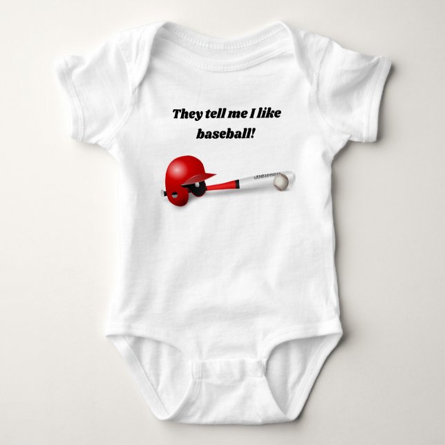 De säger att jag gillar Baseball Baby Bodykostym T Shirt (Framsida)