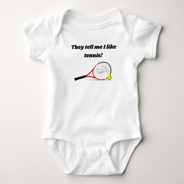 De säger att jag gillar tennis Baby Bodykostym T Shirt (Framsida)