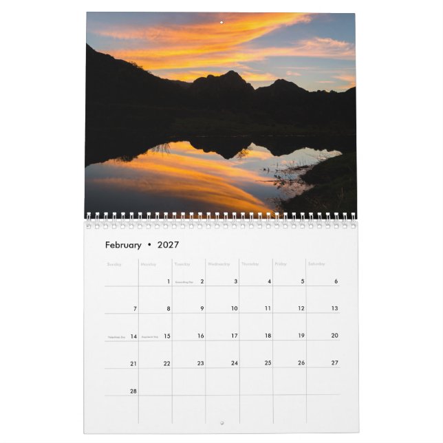 De Santa Monica bergen - en kalender vid Wasim (Feb 2027)
