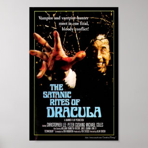 "De Satanic ritesna av Dracula" (1973) filmaffisch Poster