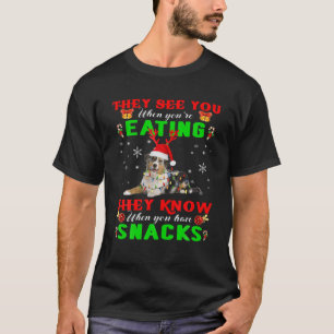 De ser dig äta renar Santa Australia Sheph T Shirt