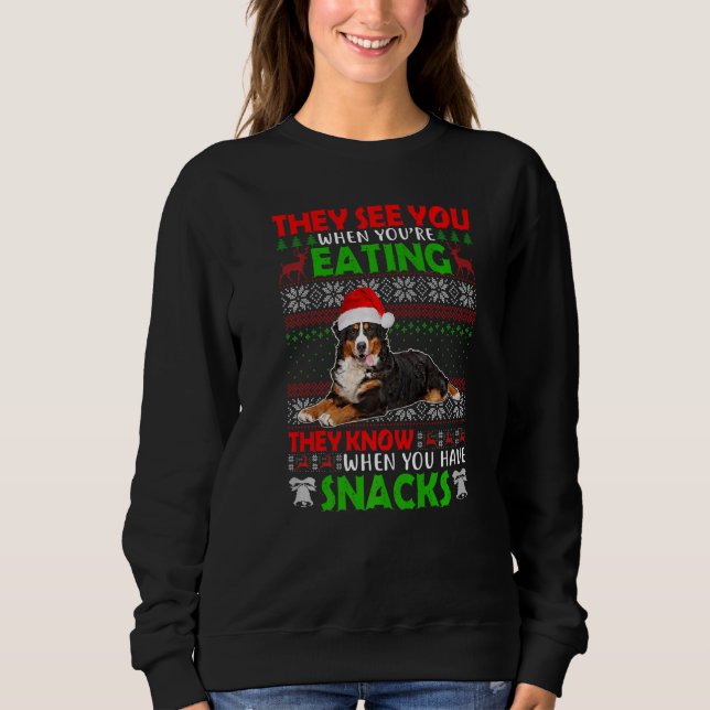 De ser dig när du äter Bernese Mountain S T Shirt (Framsida)