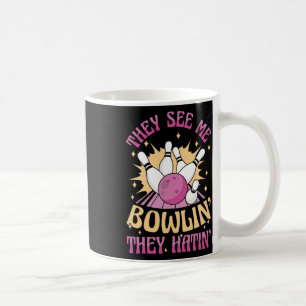 De ser mig bowla De hatar Rolig bowlare Kaffemugg