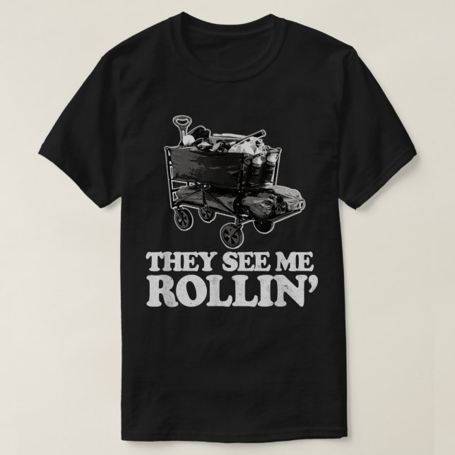De ser mig Rollin, Funny Ballpark Wagon Softball T Shirt (Design framsida)
