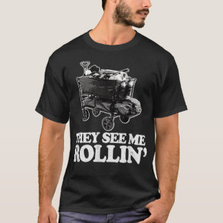 De ser mig Rollin, Funny Ballpark Wagon Softball T Shirt
