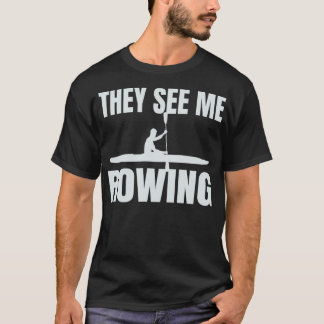 De ser mig rotera Canoe Kajak Kayaking Paddeling T Shirt