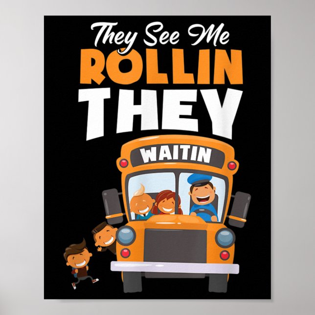 De ser mig rulla De väntar Bussförare Roligt  Poster (Framsidan)