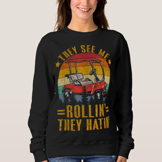 De ser mig rulla Golf T Shirt (Framsida)