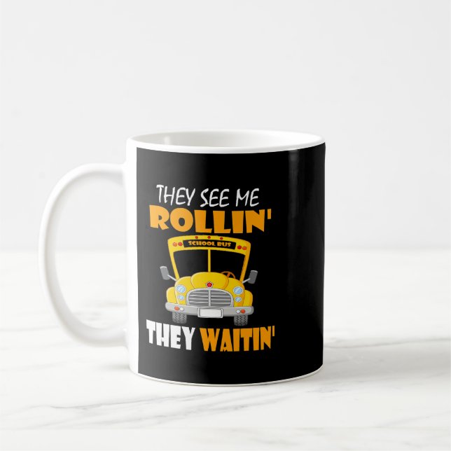 De ser mig rulla in i Buss Kaffemugg (Vänster)