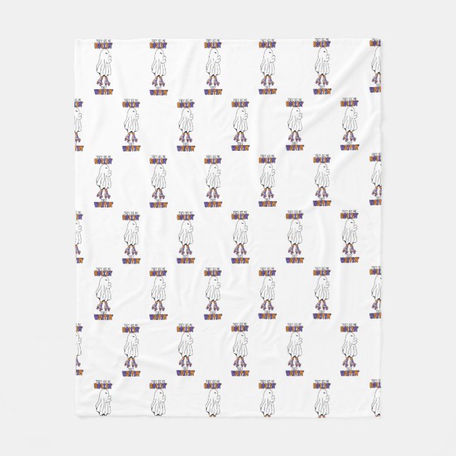 De ser mig rulla in och väntar på Retro Ghost. Fleecefilt (Framsidan)